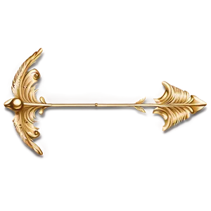 Gold Arrow With Feather Detail PNG Rfo PNG
