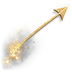 Gold Arrow With Glitter Effect Png 06212024 PNG image