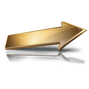 Gold Arrow With Reflective Surface PNG Ayp99 PNG