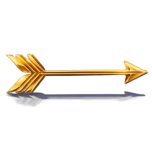 Gold Arrow With Shadow Effect PNG 06212024