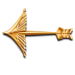 Gold Arrow With Sparkles Png 06212024 PNG image