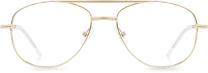 Gold Aviator Sunglasses Transparent Background PNG image