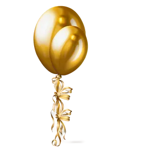 Gold Balloon Banner PNG 06212024 PNG