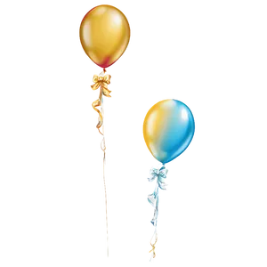 Gold Balloon Bouquet PNG 06212024