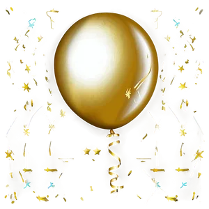 Gold Balloon Graphics PNG 06212024 PNG