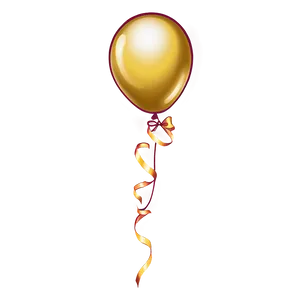 Gold Balloon Illustration PNG 06212024