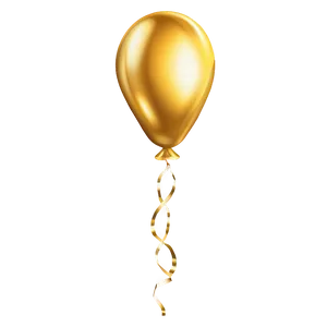 Gold Balloon Illustration PNG 06212024
