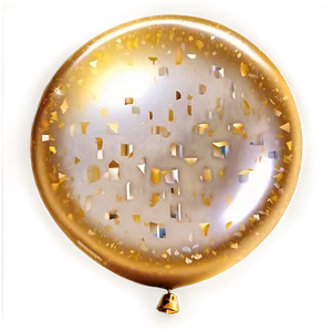 Gold Balloon On White PNG 58