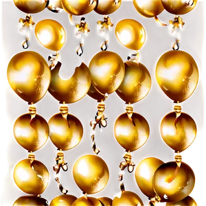 Gold Balloon Pattern PNG 50 PNG