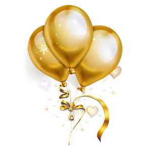 Gold Balloons Decoration Png 12 PNG image