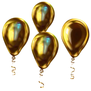 Gold Balloons PNG Uij