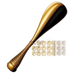 Gold Baseball Bat PNG 05242024 PNG
