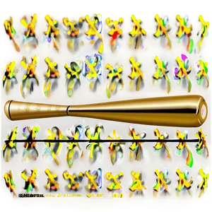 Gold Baseball Bat PNG Xtm