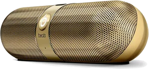 Gold Beats Pill Speaker PNG