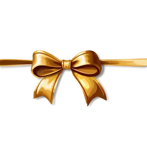 Gold Bow A PNG image