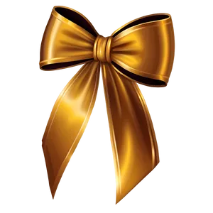 Gold Bow For Celebration PNG 2
