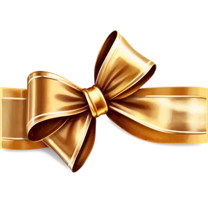 Gold Bow For Celebration PNG Flt59