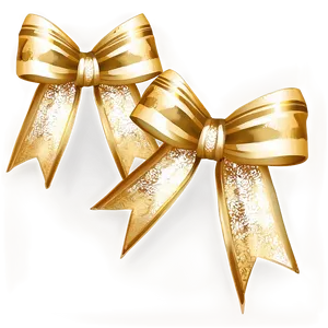 Gold Bow For Crafting PNG Tem