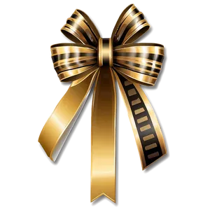 Gold Bow For Packaging PNG Ymp
