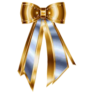 Gold Bow With Diamonds PNG 13