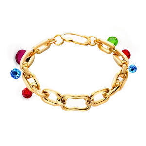 Gold Bracelet With Birthstones PNG 06282024