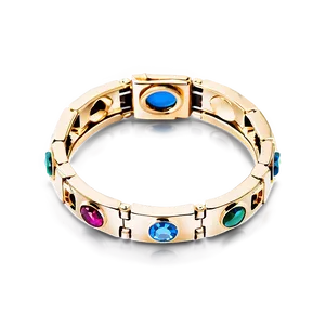 Gold Bracelet With Birthstones PNG Kfl