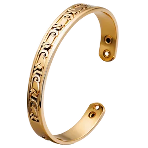 Gold Bracelet With Engraving PNG Ljy9