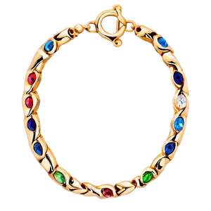 Gold Bracelet With Precious Stones PNG 06282024 PNG