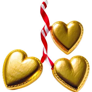 Gold Candy Hearts PNG Kti