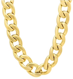 Gold Chain Gangster Style PNG image