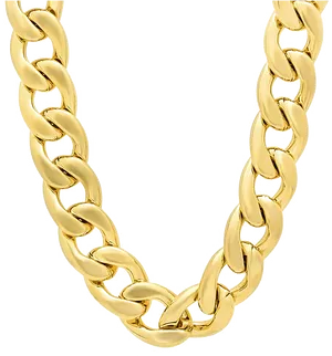 Gold Chain Link Jewelry PNG image