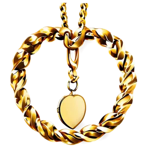 Gold Chain With Locket PNG 05042024 PNG