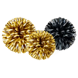 Gold Cheer Pom Poms Png 06282024 PNG image