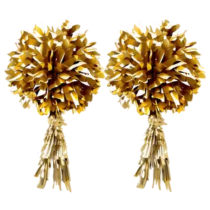 Gold Cheer Pom Poms Png 11 PNG image