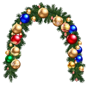 Gold Christmas Garland Decoration PNG Btd26 PNG