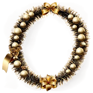 Gold Christmas Garland Decoration PNG Fqb41 PNG