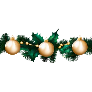 Gold Christmas Garland Decoration PNG Uqr PNG