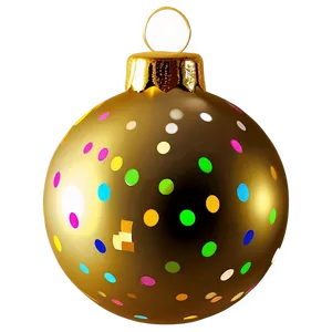 Gold Christmas Ornament B PNG image