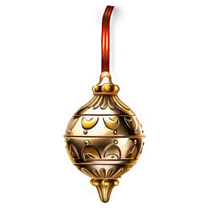 Gold Christmas Ornaments PNG 71