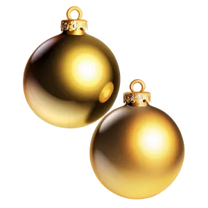 Gold Christmas Ornaments PNG Puk98