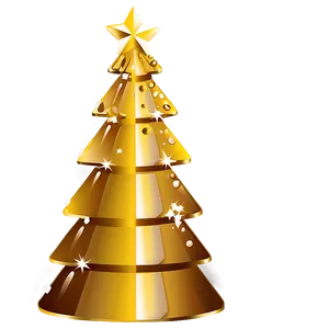 Gold Christmas Tree With Crystal Ornaments PNG Ryh75 PNG