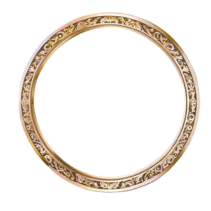 Gold Circle Border For Monograms PNG 06262024 PNG