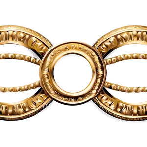 Gold Circle Border For Monograms PNG 06262024 PNG