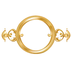 Gold Circle Border For Monograms PNG Ror PNG