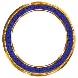 Gold Circle Frame Design Png 06262024 PNG image