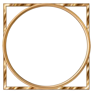 Gold Circle Frame Design PNG 40 PNG