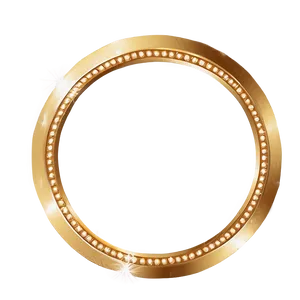 Gold Circle Frame For Logo PNG Agy