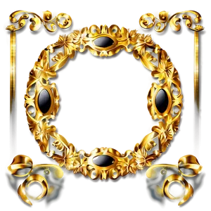 Gold Circle Frame For Wedding PNG Tib25 PNG