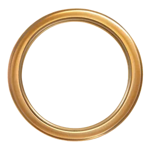 Gold Circle Frame For Wedding PNG Uok