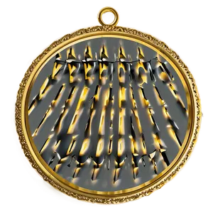 Gold Circle Frame PNG 16